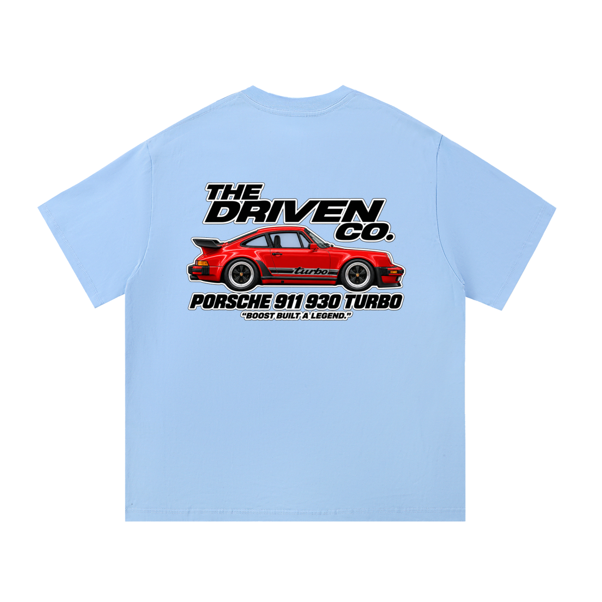 Porsche 911 930 Turbo Graphic T-Shirt — Blue — back