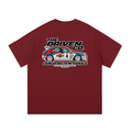Lancia Delta Integrale Rally Graphic T-Shirt — Wine Red — back