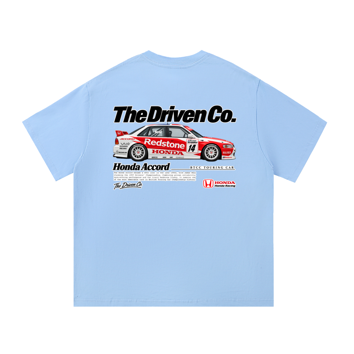 Honda Accord Touring Car Graphic T-Shirt — Blue — back