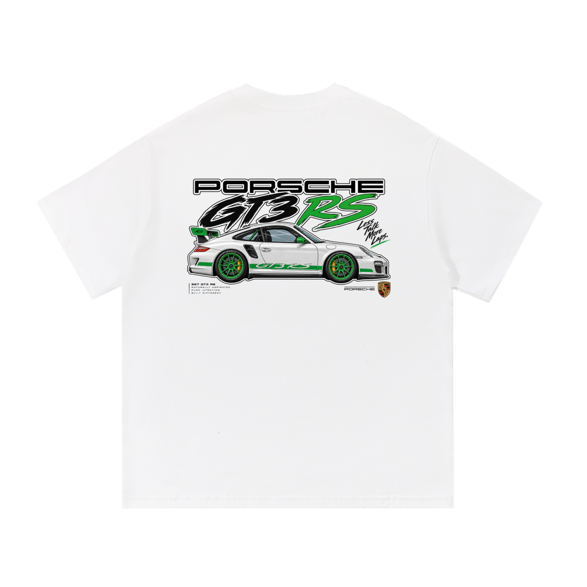 Porsche 911 GT3 RS Graphic T-Shirt — White — back