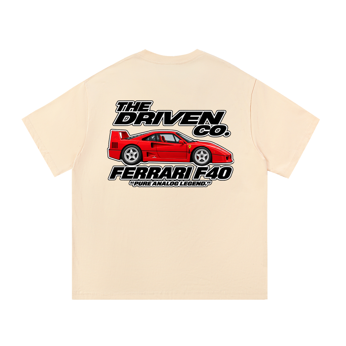 Ferrari F40 Graphic T-Shirt — Apricot — back