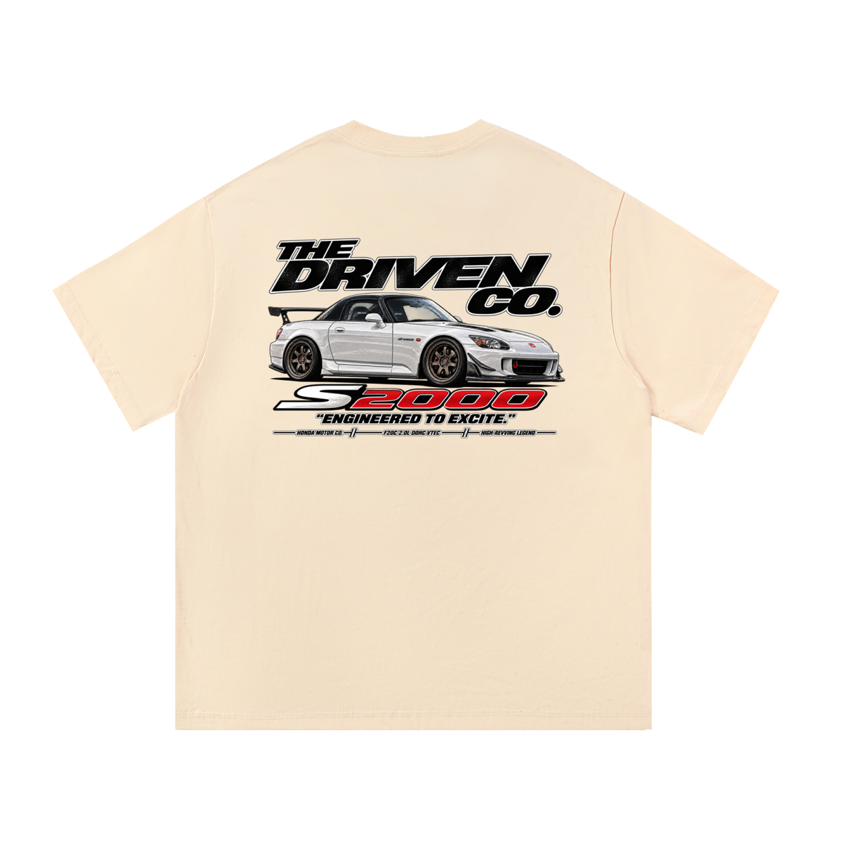 Honda S2000 Graphic T-Shirt — Apricot — back