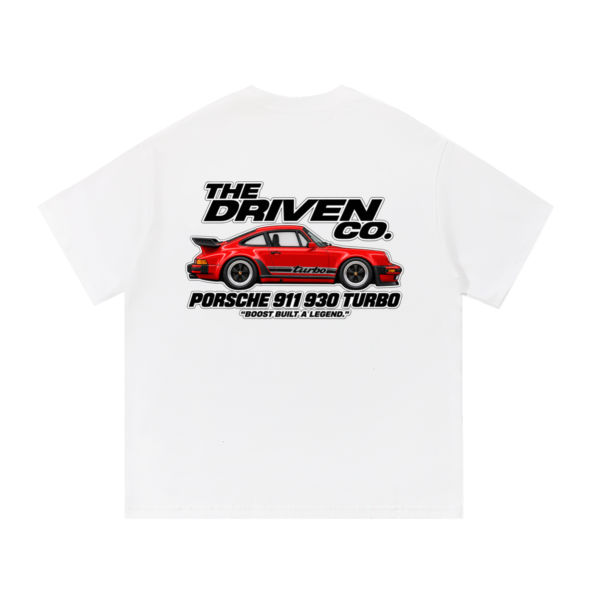 Porsche 911 930 Turbo Graphic T-Shirt — White — back