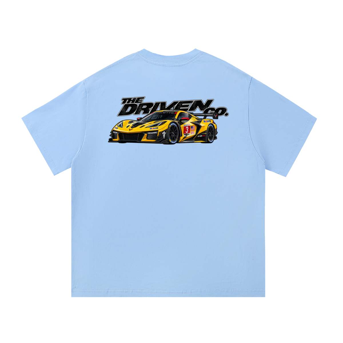 Chevrolet Corvette GT3 Racing Graphic T-Shirt — Blue — back