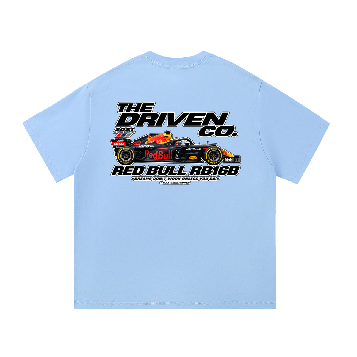 Red Bull RB16B Racing Graphic T-Shirt — Blue — back