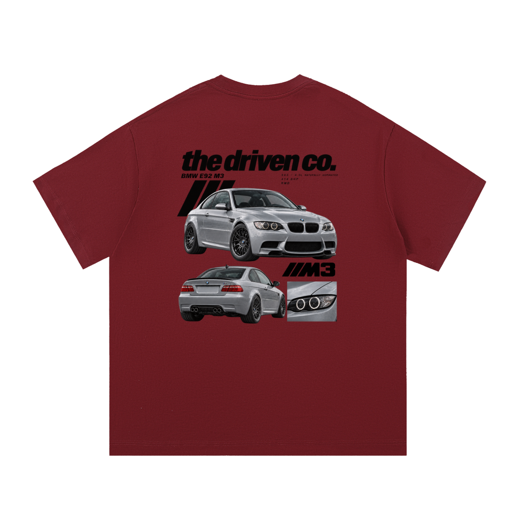 BMW E92 M3 Graphic T-Shirt — Wine Red — back