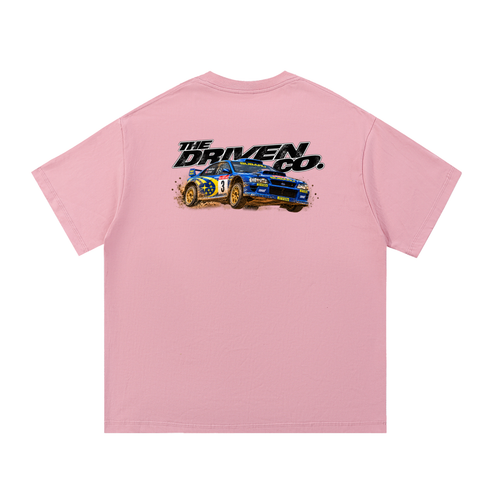 Subaru Impreza Rally Legends Graphic T-Shirt — Pink — back