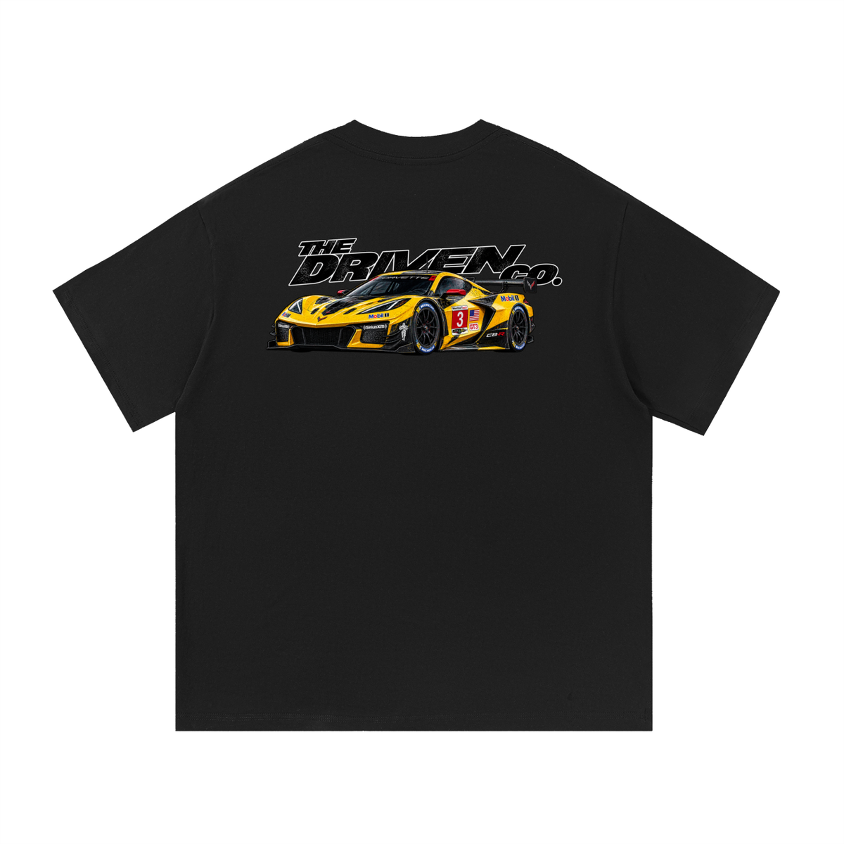 Chevrolet Corvette GT3 Racing Graphic T-Shirt — Black — back