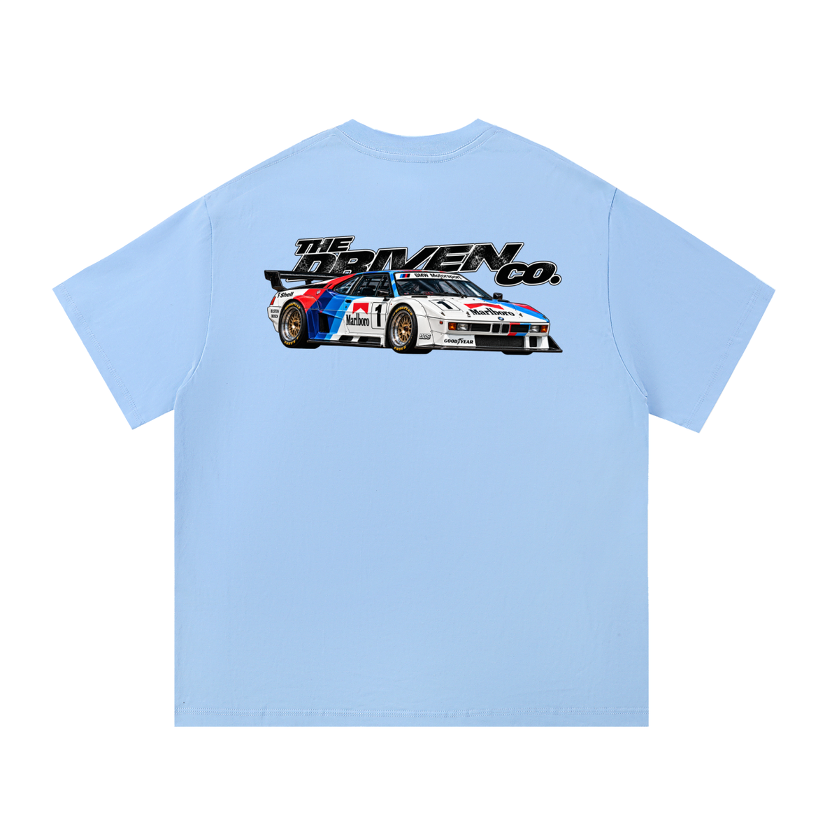 BMW E30 M3 Number 10 Racing Graphic T-Shirt — Blue — back