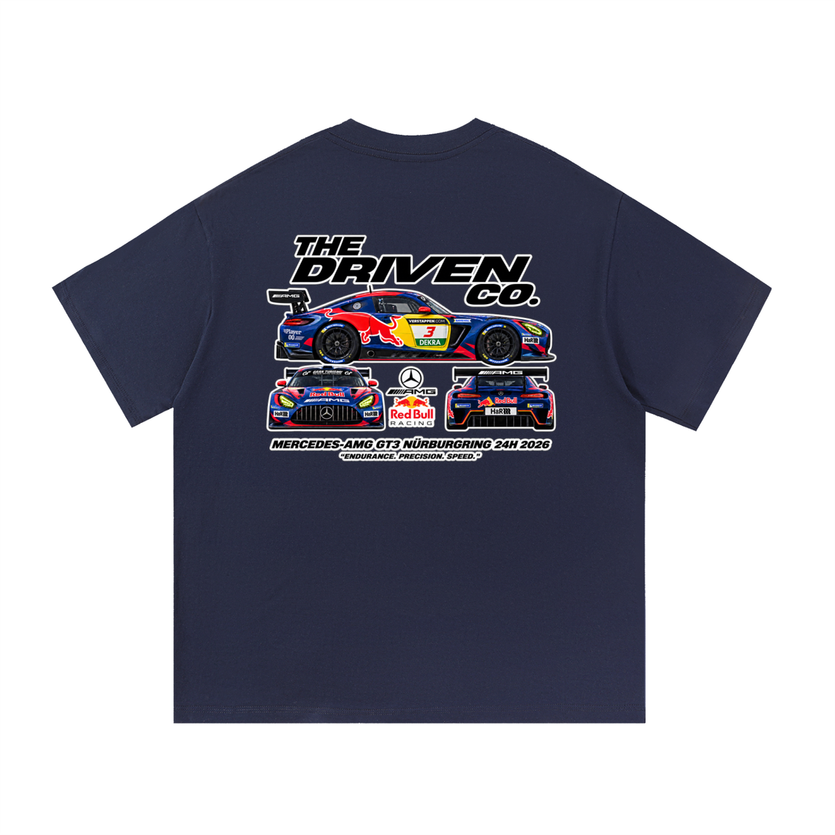 Mercedes-AMG GT3 Racing Graphic T-Shirt — Navy Blue — back