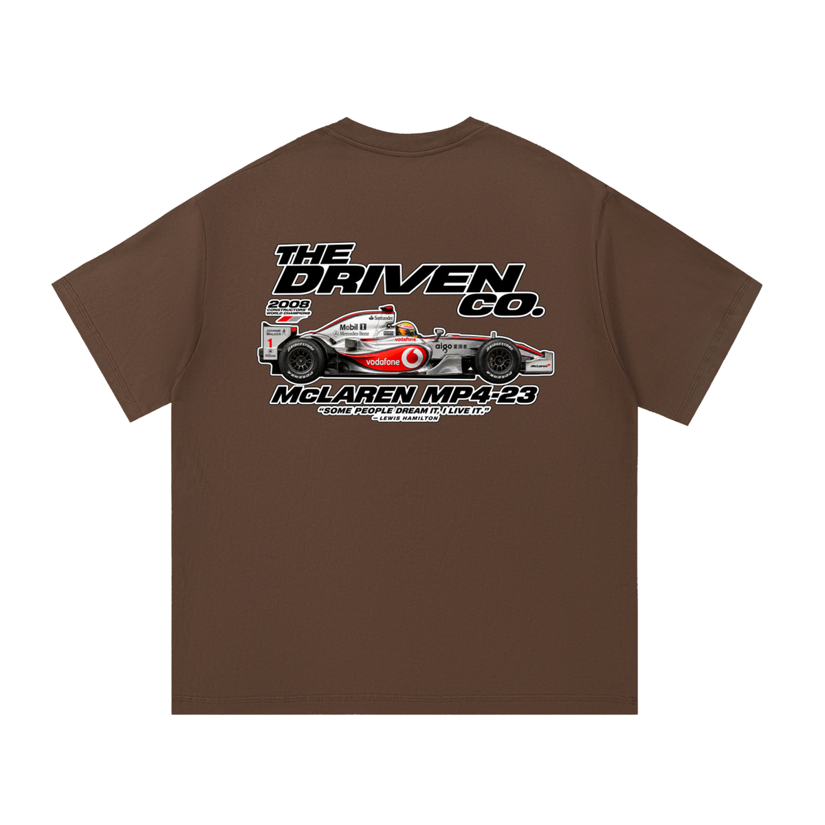 McLaren MP4-23 Racing Graphic T-Shirt — Coffee — back