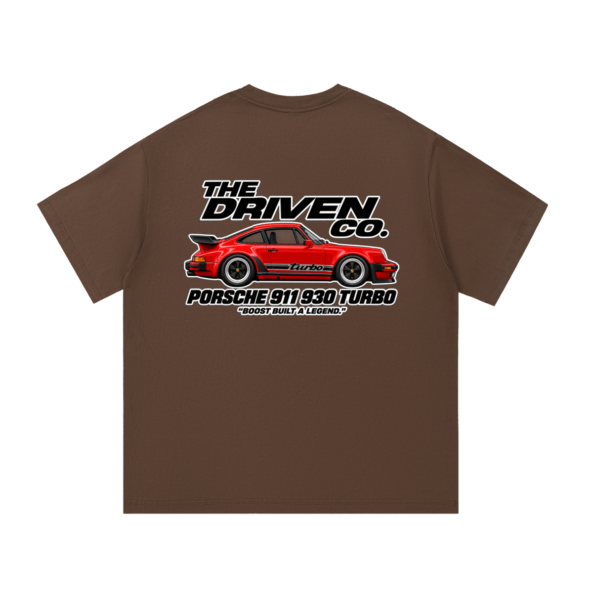 Porsche 911 930 Turbo Graphic T-Shirt — Coffee — back