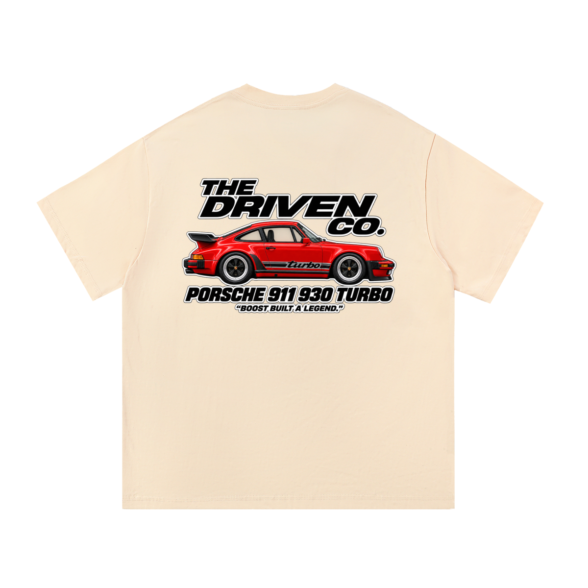 Porsche 911 930 Turbo Graphic T-Shirt — Apricot — back