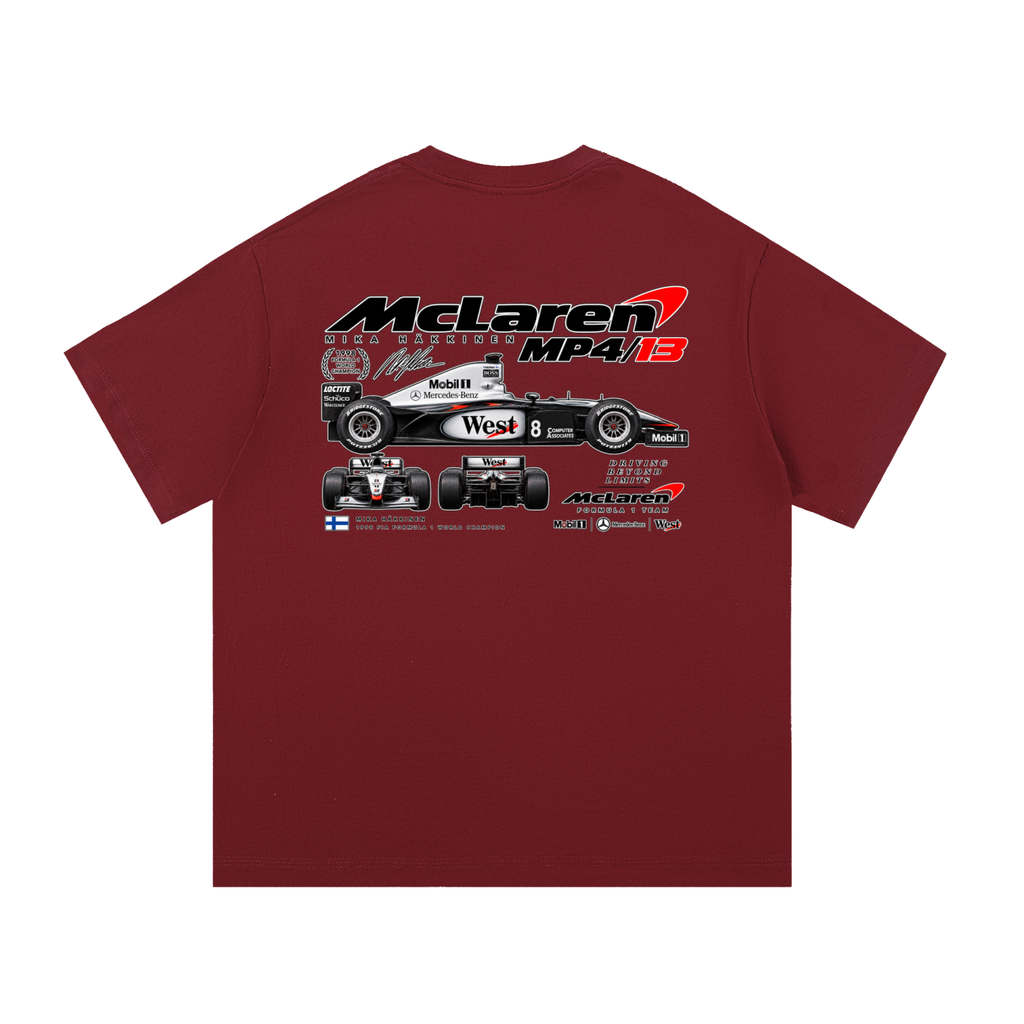 McLaren MP4/13 Racing Graphic T-Shirt — Wine Red — back