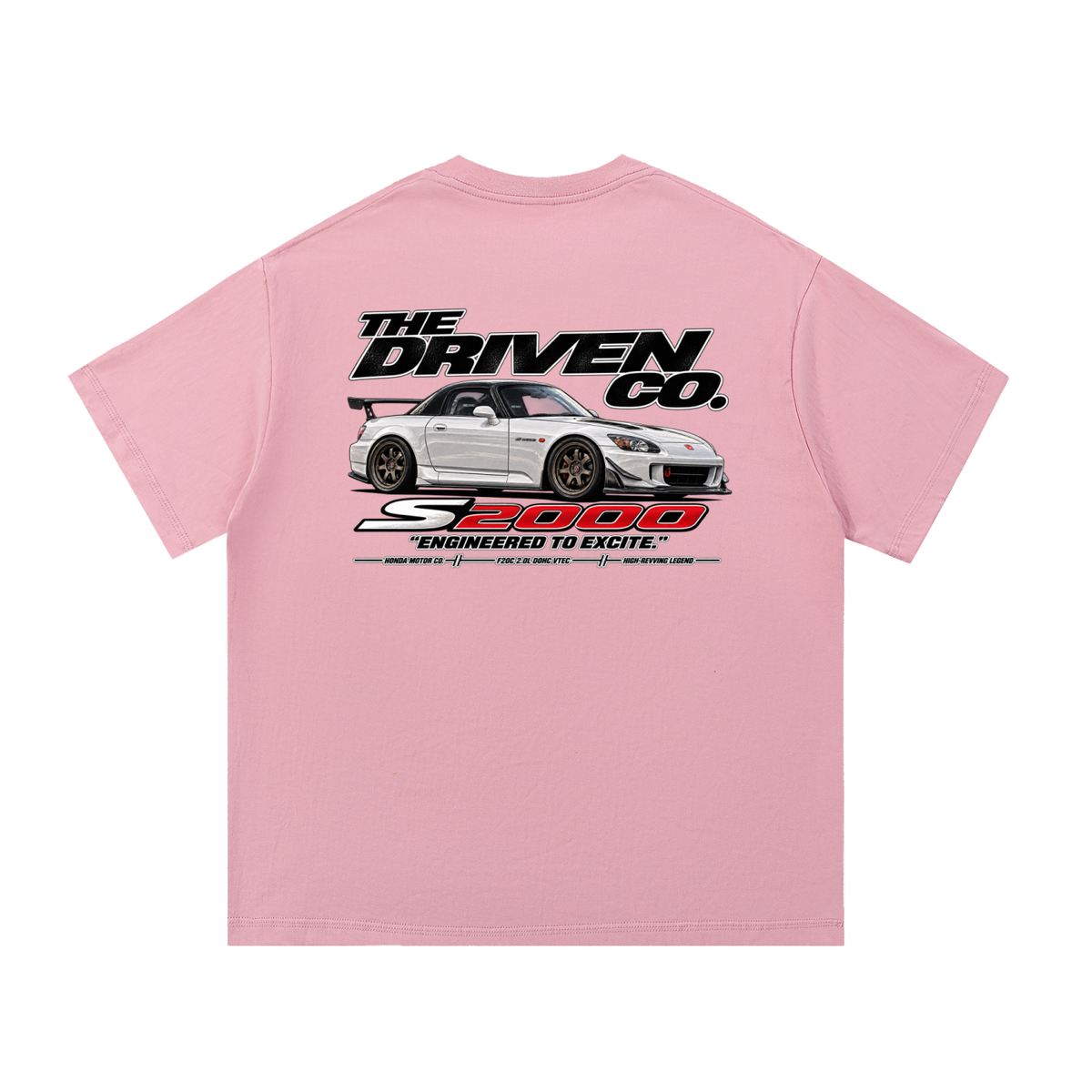 Honda S2000 Graphic T-Shirt — Pink — back