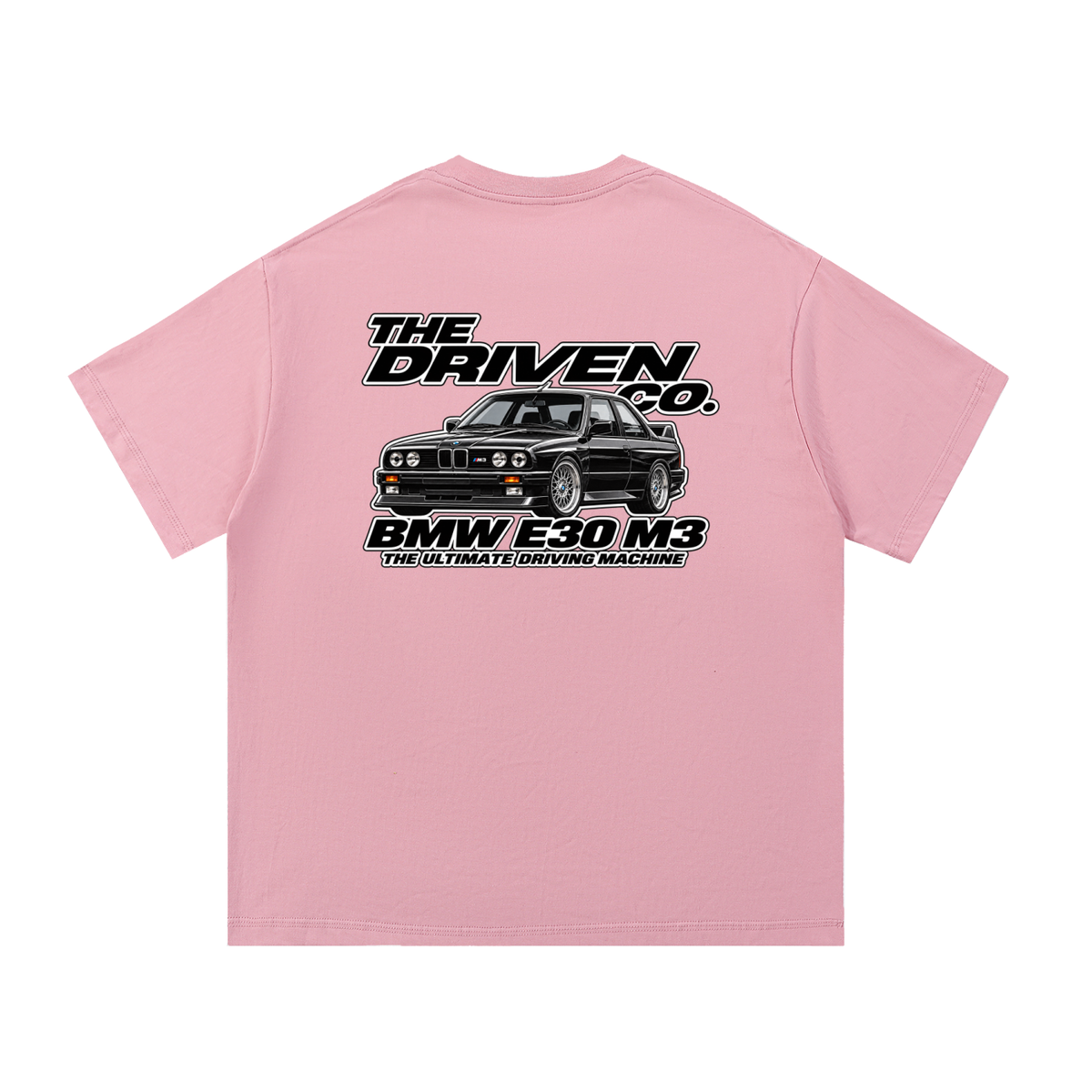 BMW E30 M3 Classic Graphic T-Shirt — Pink — back