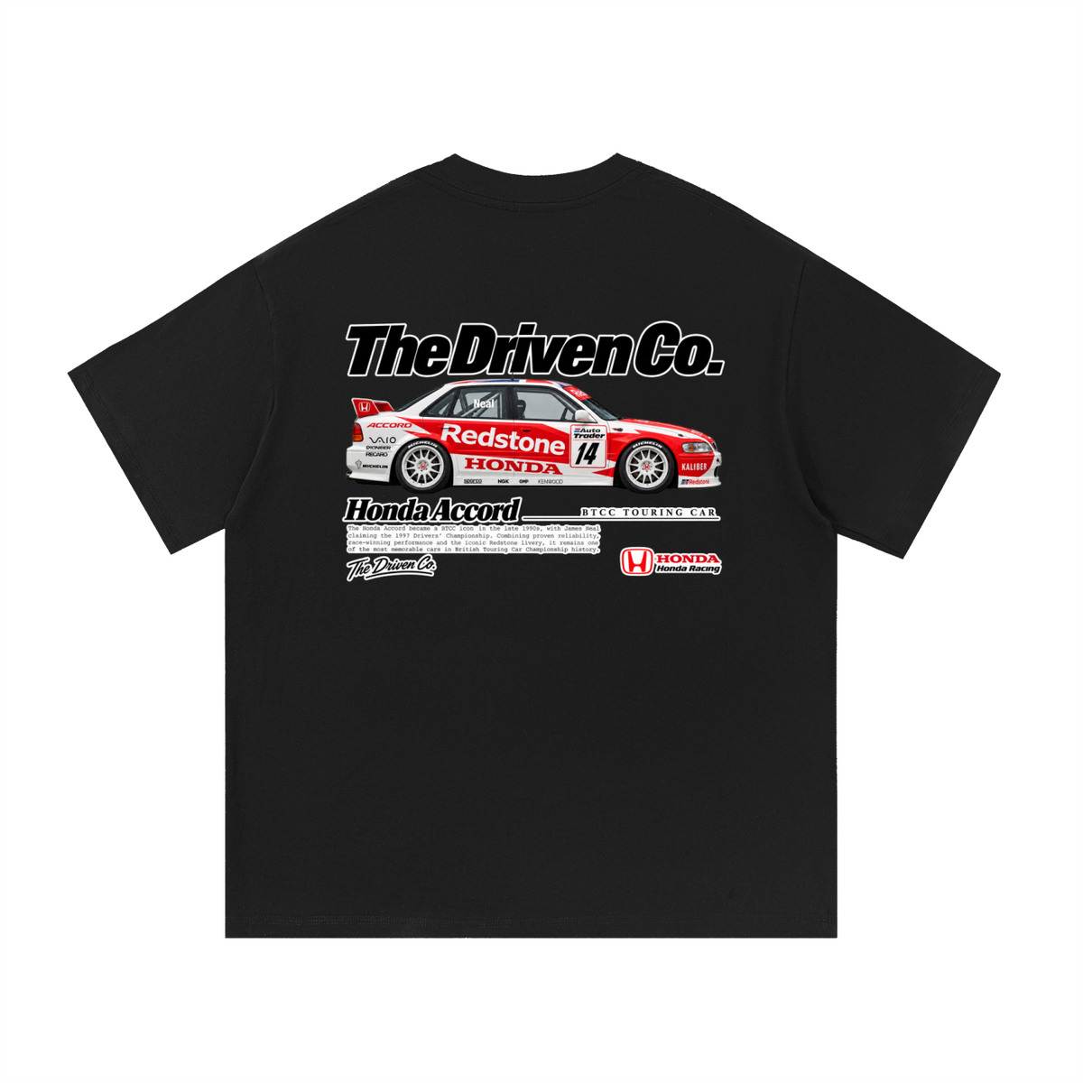 Honda Accord Touring Car Graphic T-Shirt — Black — back