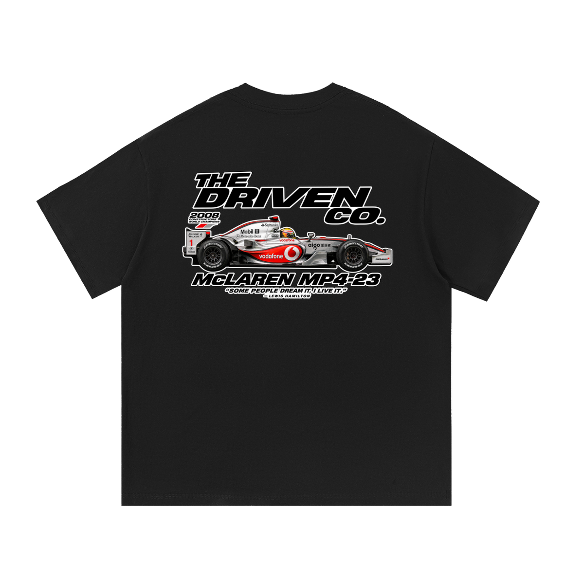 McLaren MP4-23 Racing Graphic T-Shirt — Black — back