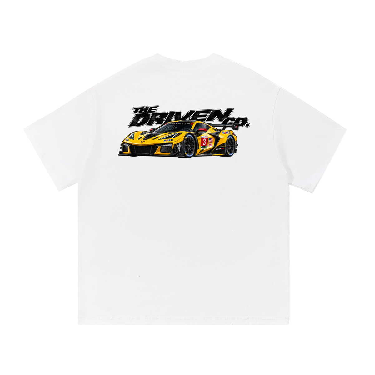 Chevrolet Corvette GT3 Racing Graphic T-Shirt — White — back