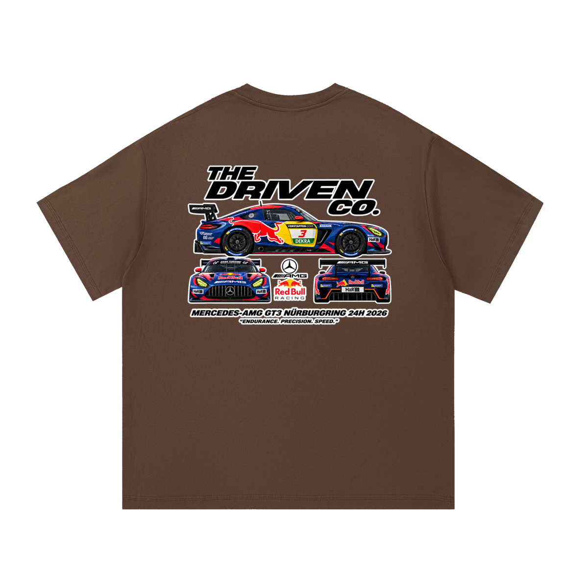 Mercedes-AMG GT3 Racing Graphic T-Shirt — Coffee — back
