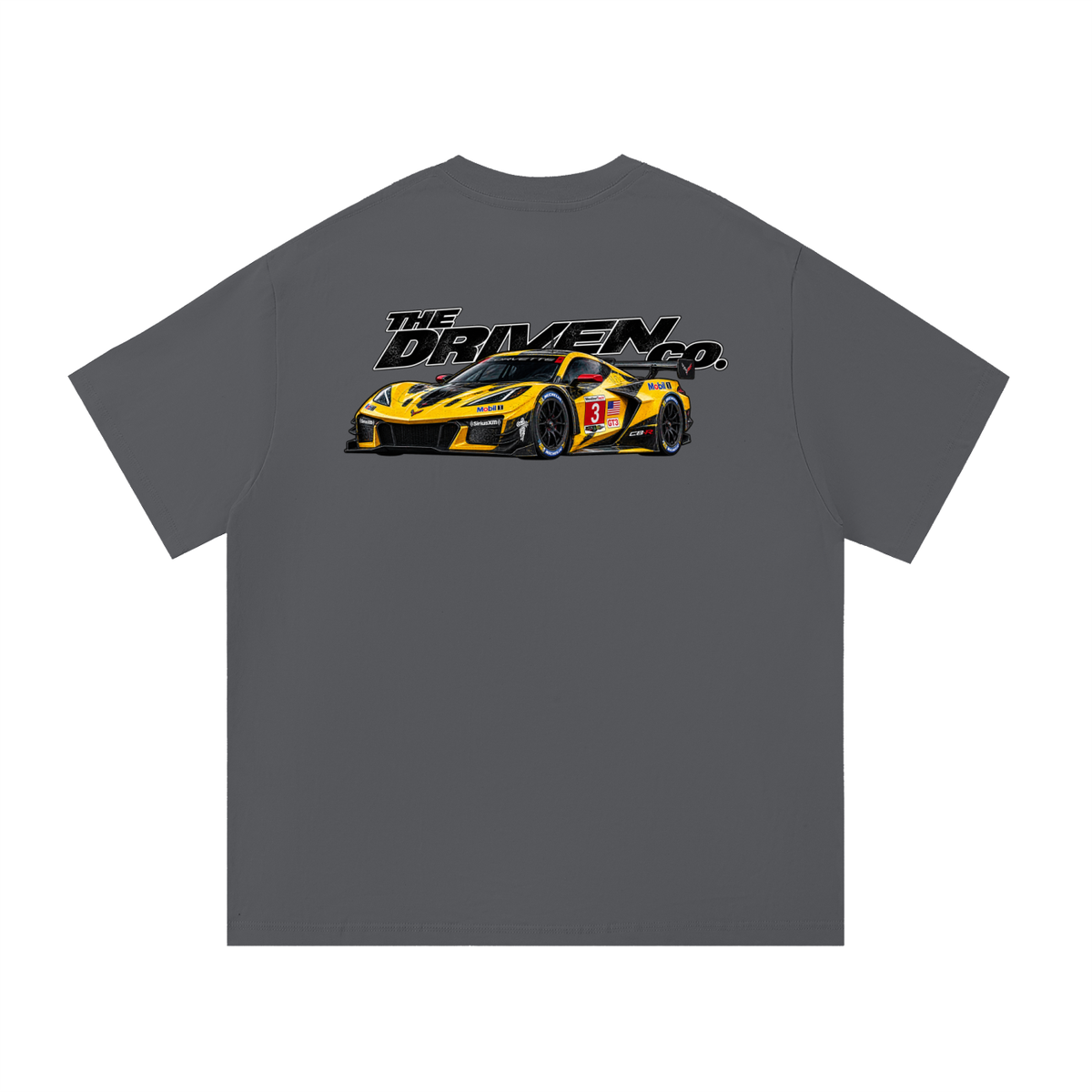 Chevrolet Corvette GT3 Racing Graphic T-Shirt — Dark Grey — back