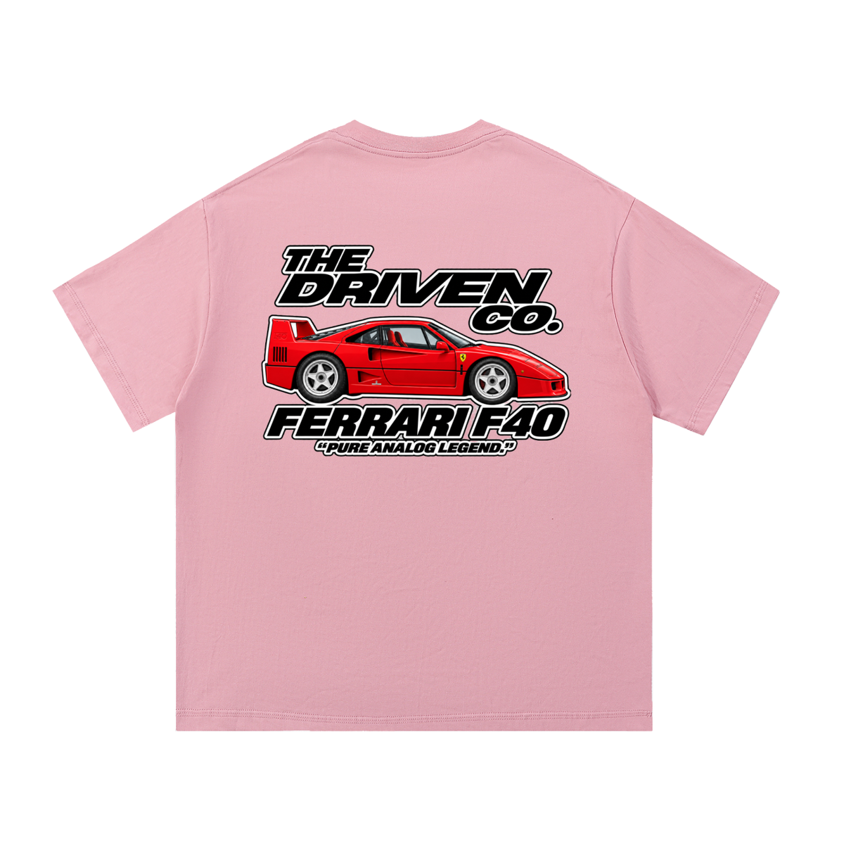 Ferrari F40 Graphic T-Shirt — Pink — back