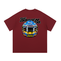 Fernando Alonso Helmet Graphic T-Shirt — Wine Red — back