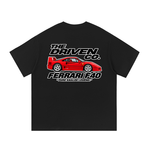 Ferrari F40 Graphic T-Shirt — Black — back