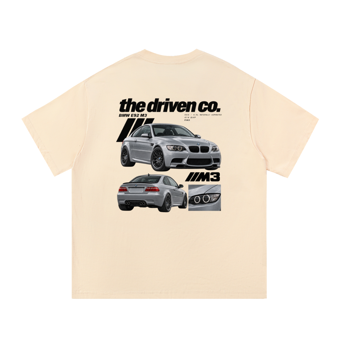 BMW E92 M3 Graphic T-Shirt — Apricot — back