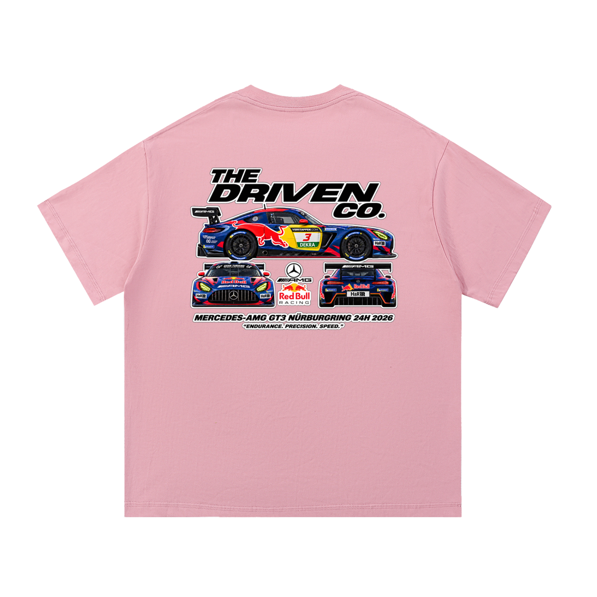 Mercedes-AMG GT3 Racing Graphic T-Shirt — Pink — back