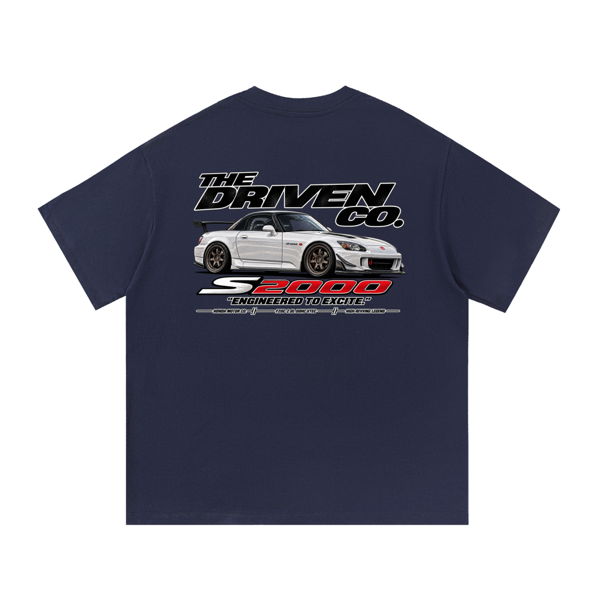 Honda S2000 Graphic T-Shirt — Navy Blue — back