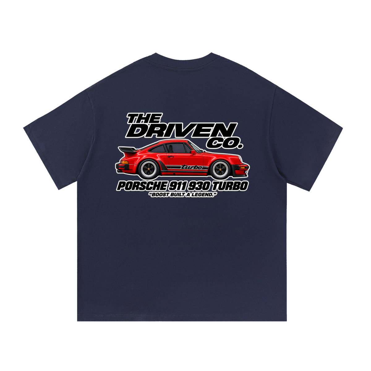 Porsche 911 930 Turbo Graphic T-Shirt — Navy Blue — back