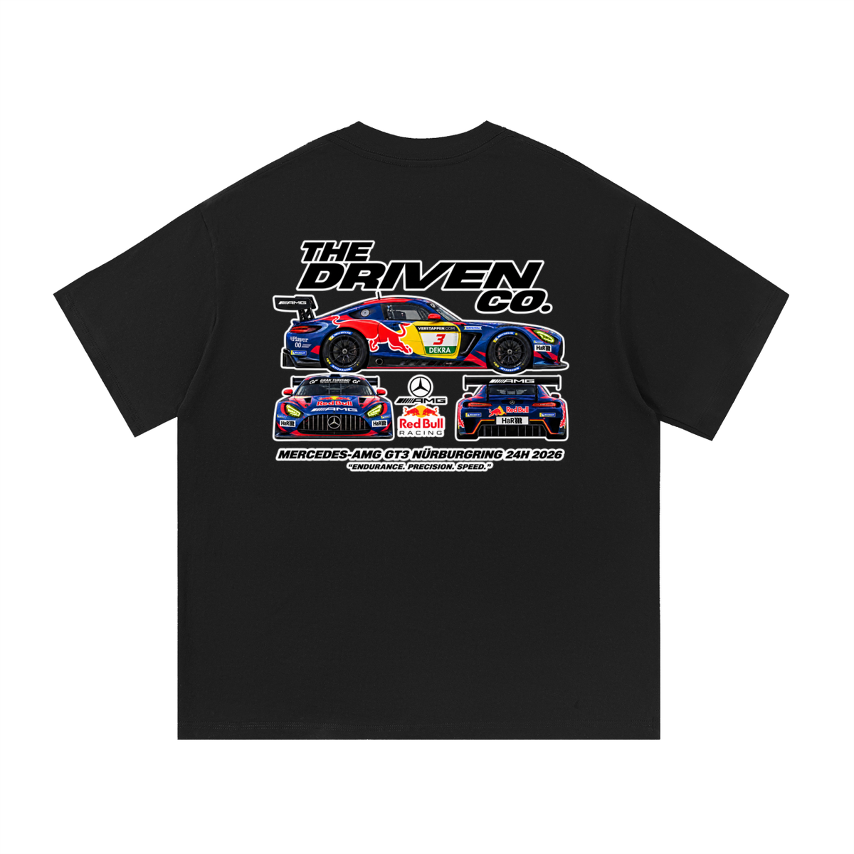 Mercedes-AMG GT3 Racing Graphic T-Shirt — Black — back
