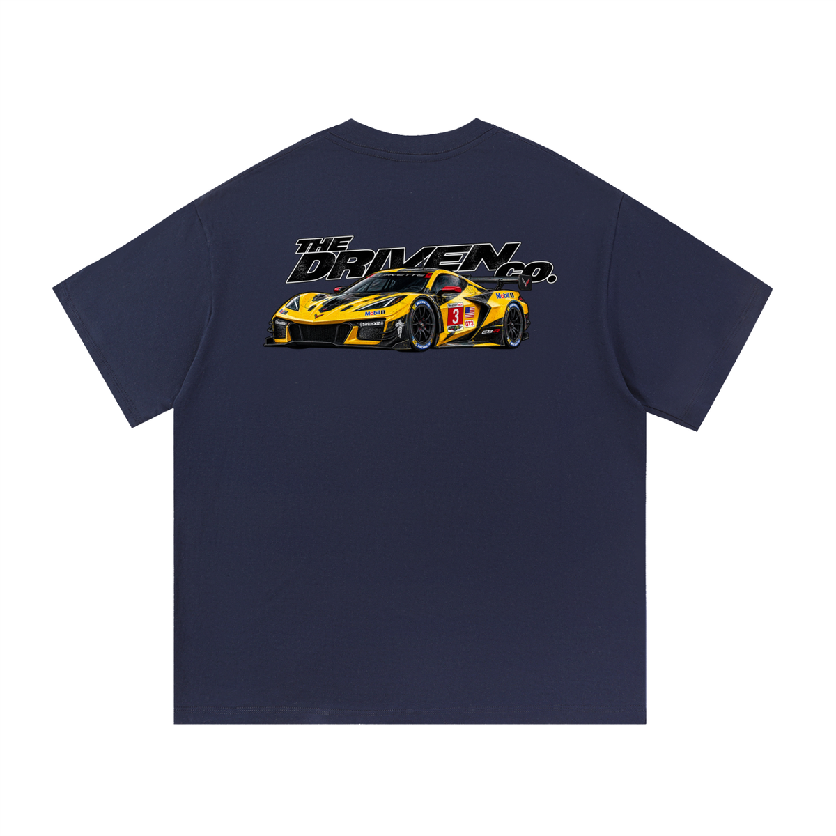 Chevrolet Corvette GT3 Racing Graphic T-Shirt — Navy Blue — back