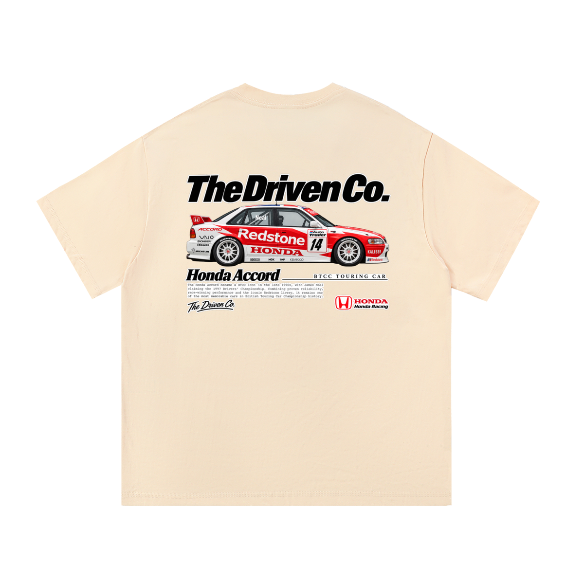 Honda Accord Touring Car Graphic T-Shirt — Apricot — back