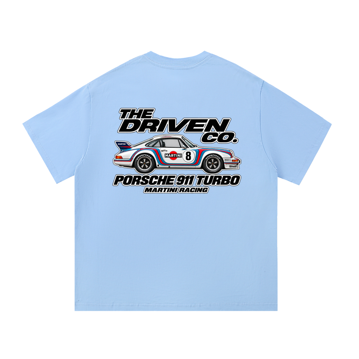 Porsche 911 Martini Racing Graphic T-Shirt — Blue — back