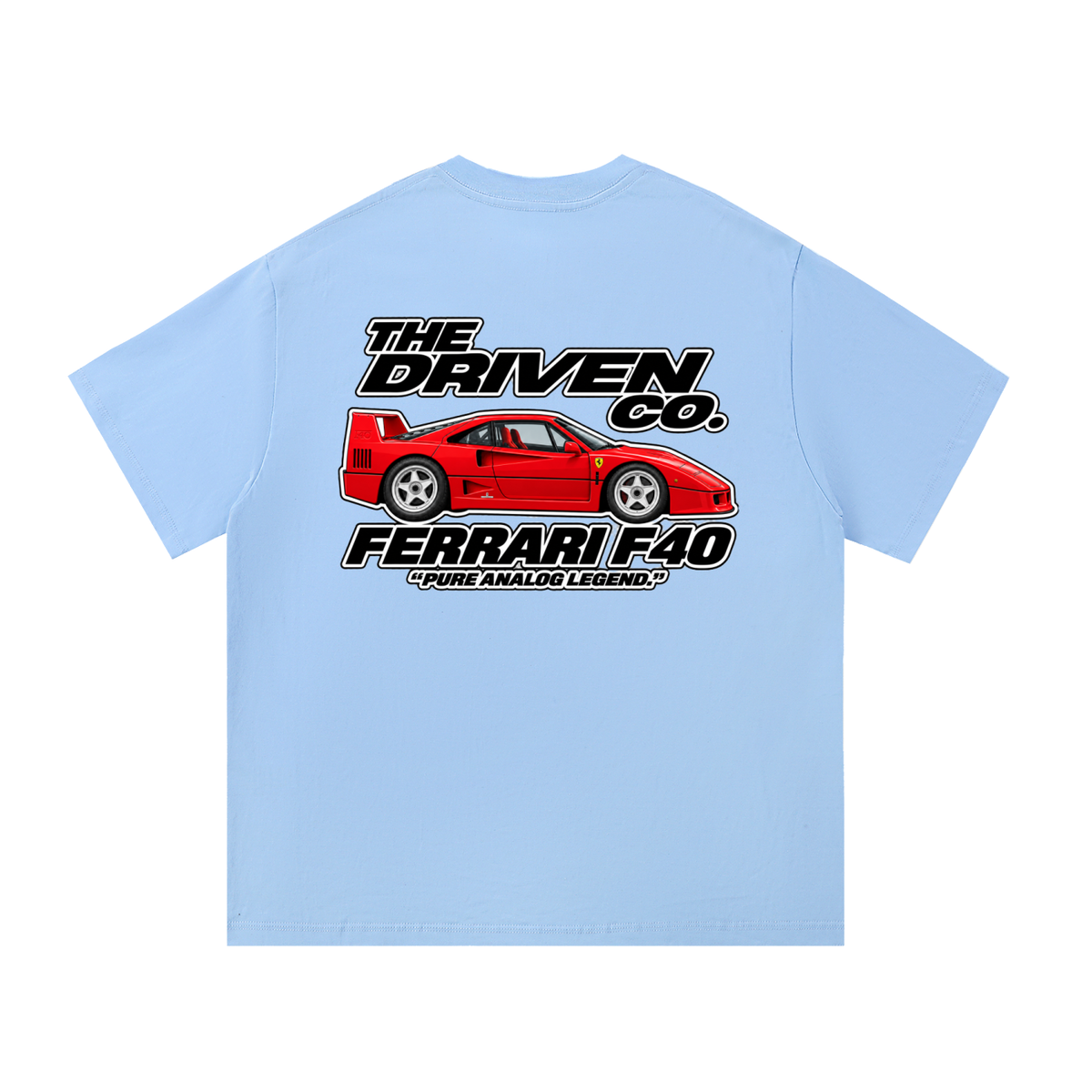 Ferrari F40 Graphic T-Shirt — Blue — back