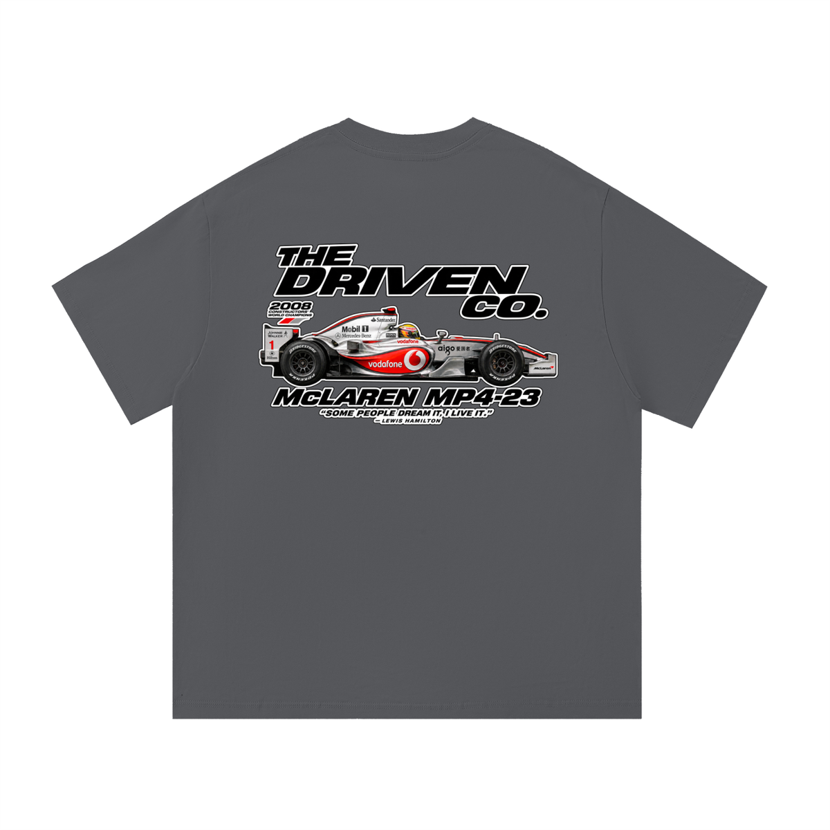 McLaren MP4-23 Racing Graphic T-Shirt — Dark Grey — back