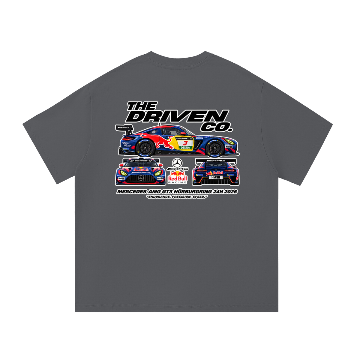 Mercedes-AMG GT3 Racing Graphic T-Shirt — Dark Grey — back
