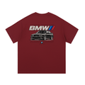 BMW E30 M3 Heritage Graphic T-Shirt — Wine Red — back