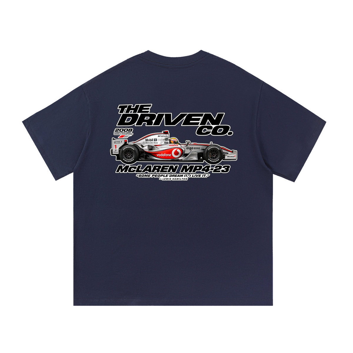 McLaren MP4-23 Racing Graphic T-Shirt — Navy Blue — back