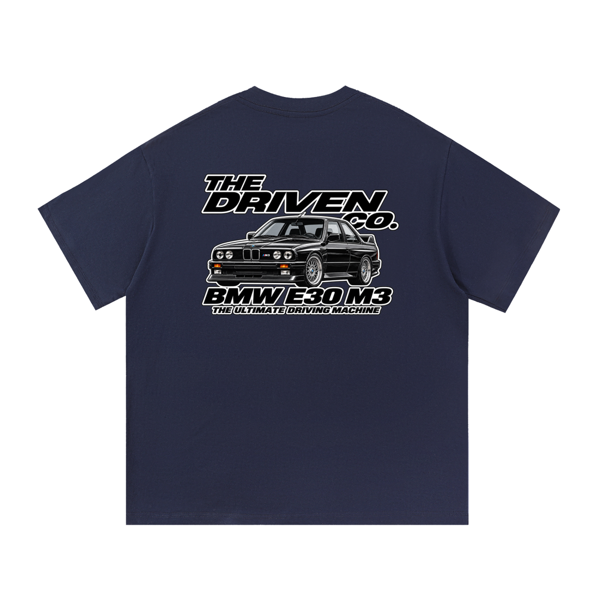 BMW E30 M3 Classic Graphic T-Shirt — Navy Blue — back