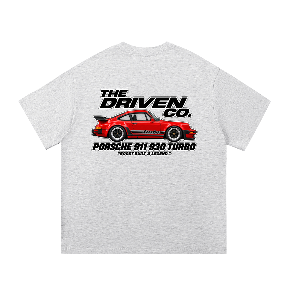 Porsche 911 930 Turbo Graphic T-Shirt — White Grey — back
