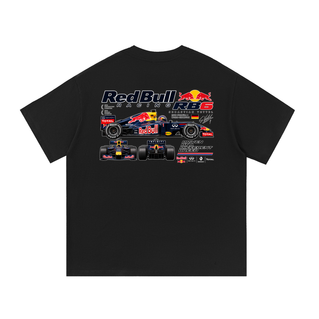 Red Bull RB6 Racing Graphic T-Shirt – Black — Black — back
