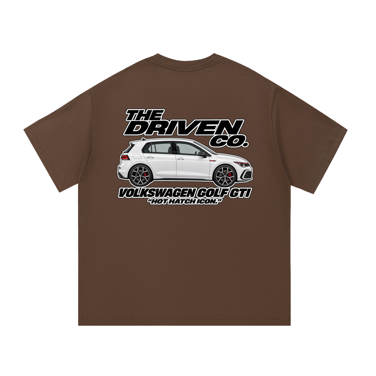 Volkswagen Golf GTI Graphic T-Shirt — Coffee — back