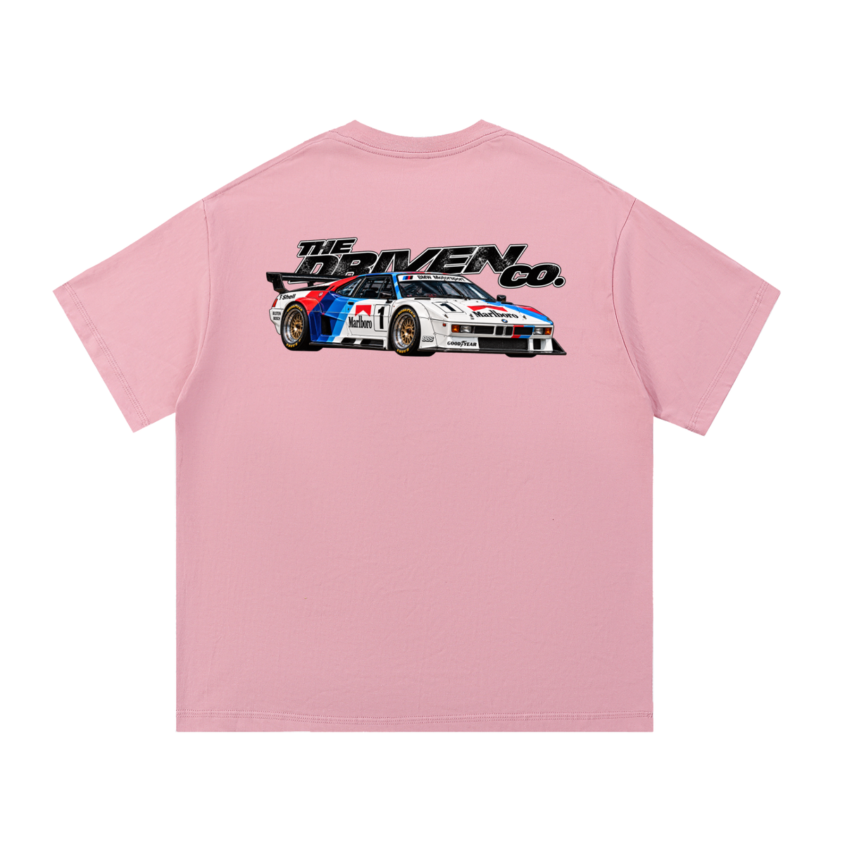 BMW E30 M3 Number 10 Racing Graphic T-Shirt — Pink — back