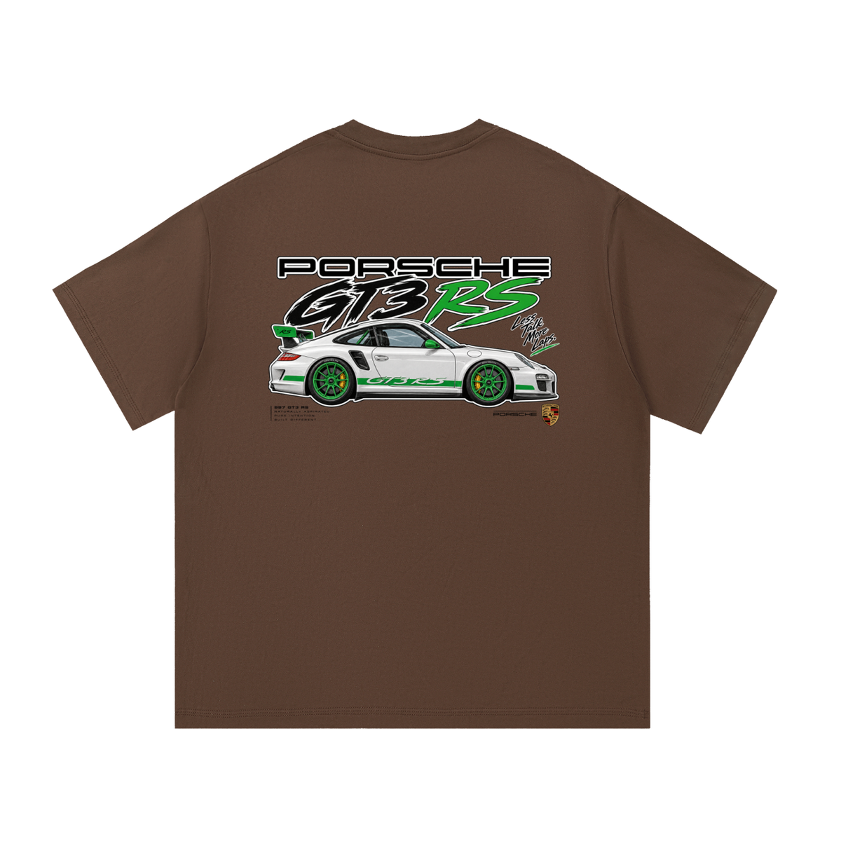 Porsche 911 GT3 RS Graphic T-Shirt — Coffee — back
