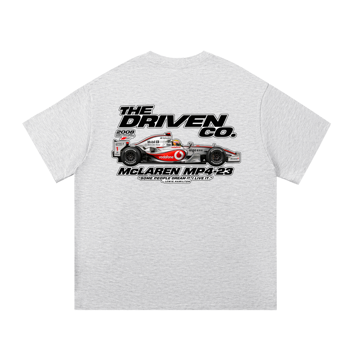 McLaren MP4-23 Racing Graphic T-Shirt — White Grey — back