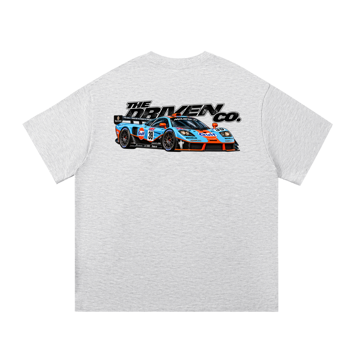 McLaren F1 GTR Racing Graphic T-Shirt — White Grey — back