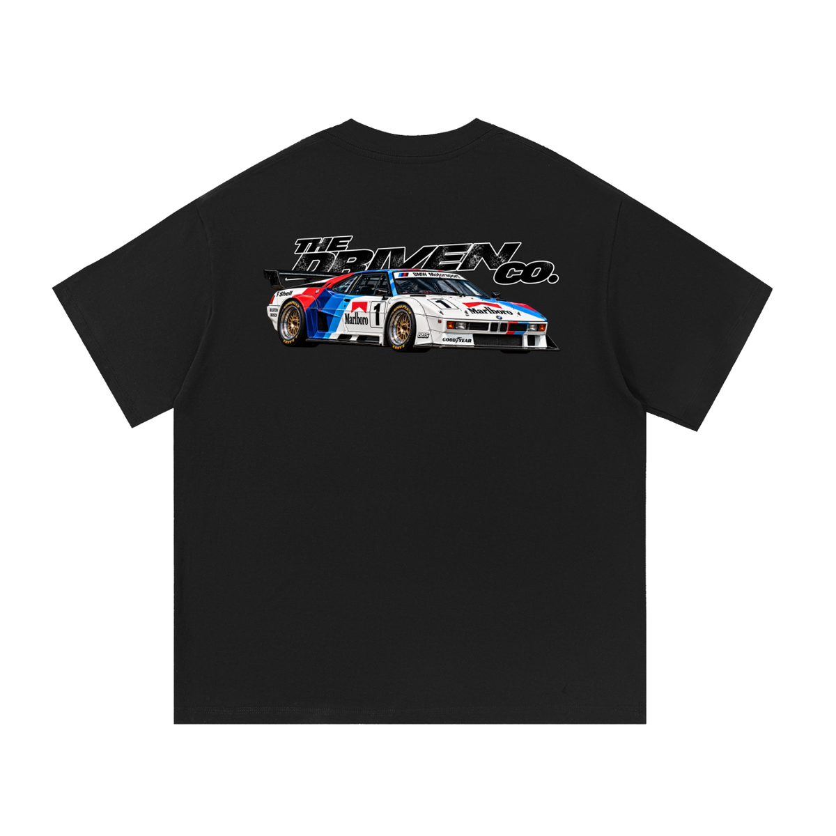 BMW E30 M3 Number 10 Racing Graphic T-Shirt — Black — back